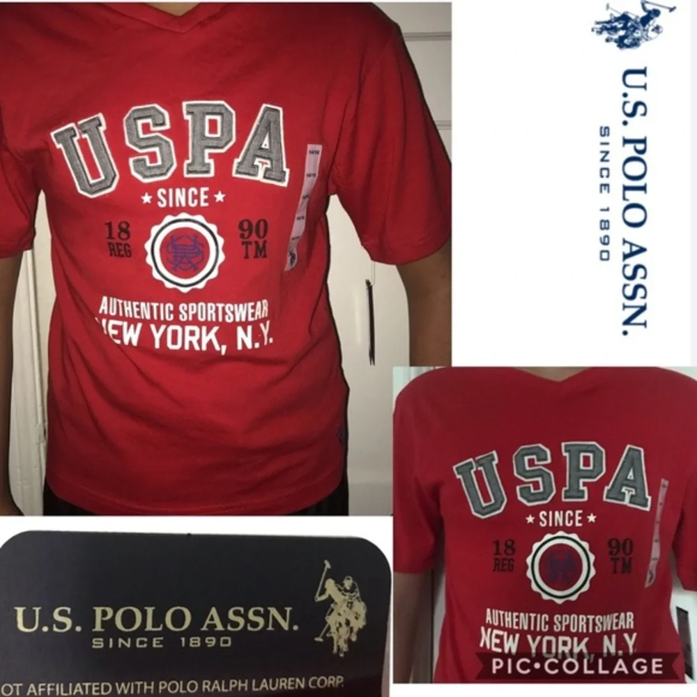 NWT U.S.POLO ASSN.‎ Boys' V-neck T-shirt 💯%cotton